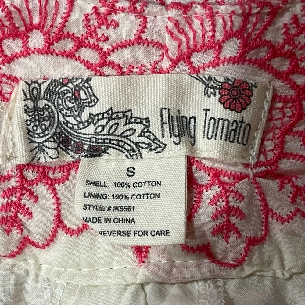 💕💕Flying Tomato Anthropologie Pink and Cream A-Line Skirt💕💕 - Picture 7 of 7